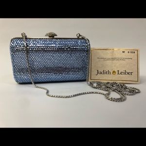 SOLD Judith Leiber Light Blue Swarovski Mini